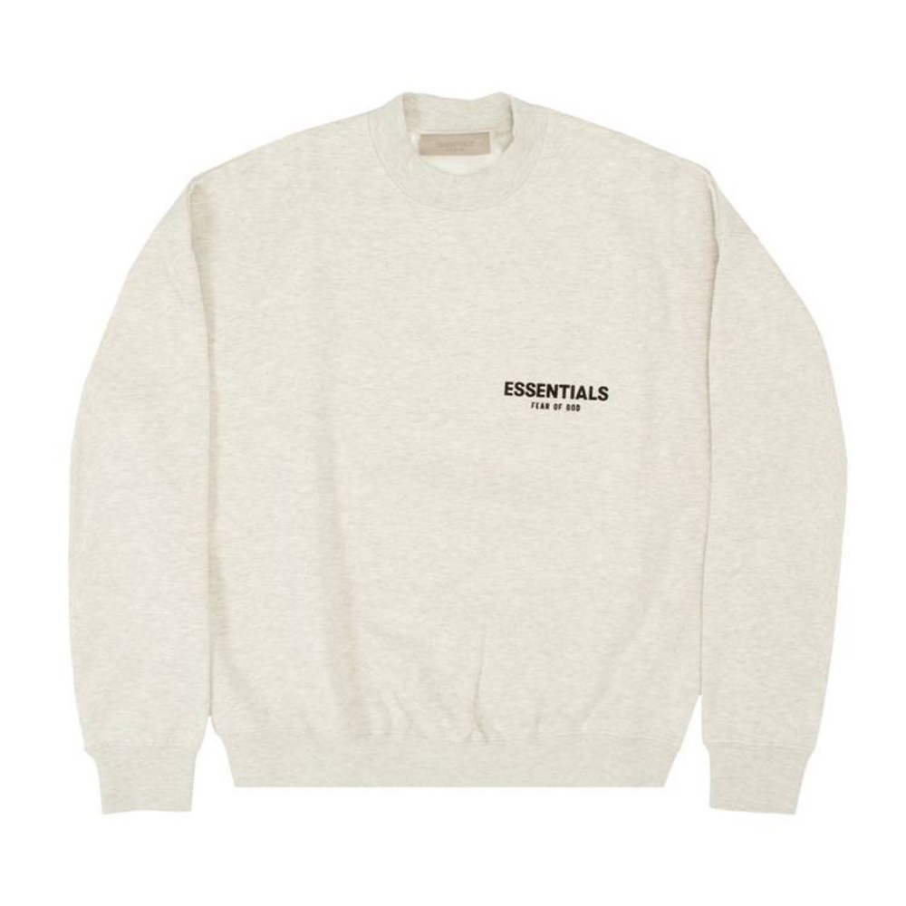 essentials crew neck light oatmeal